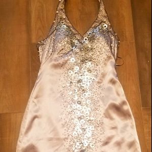 Brand new silver beaded dress